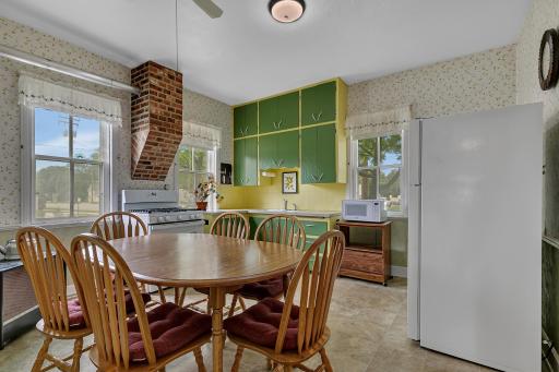 The kitchen is filled with natural light!