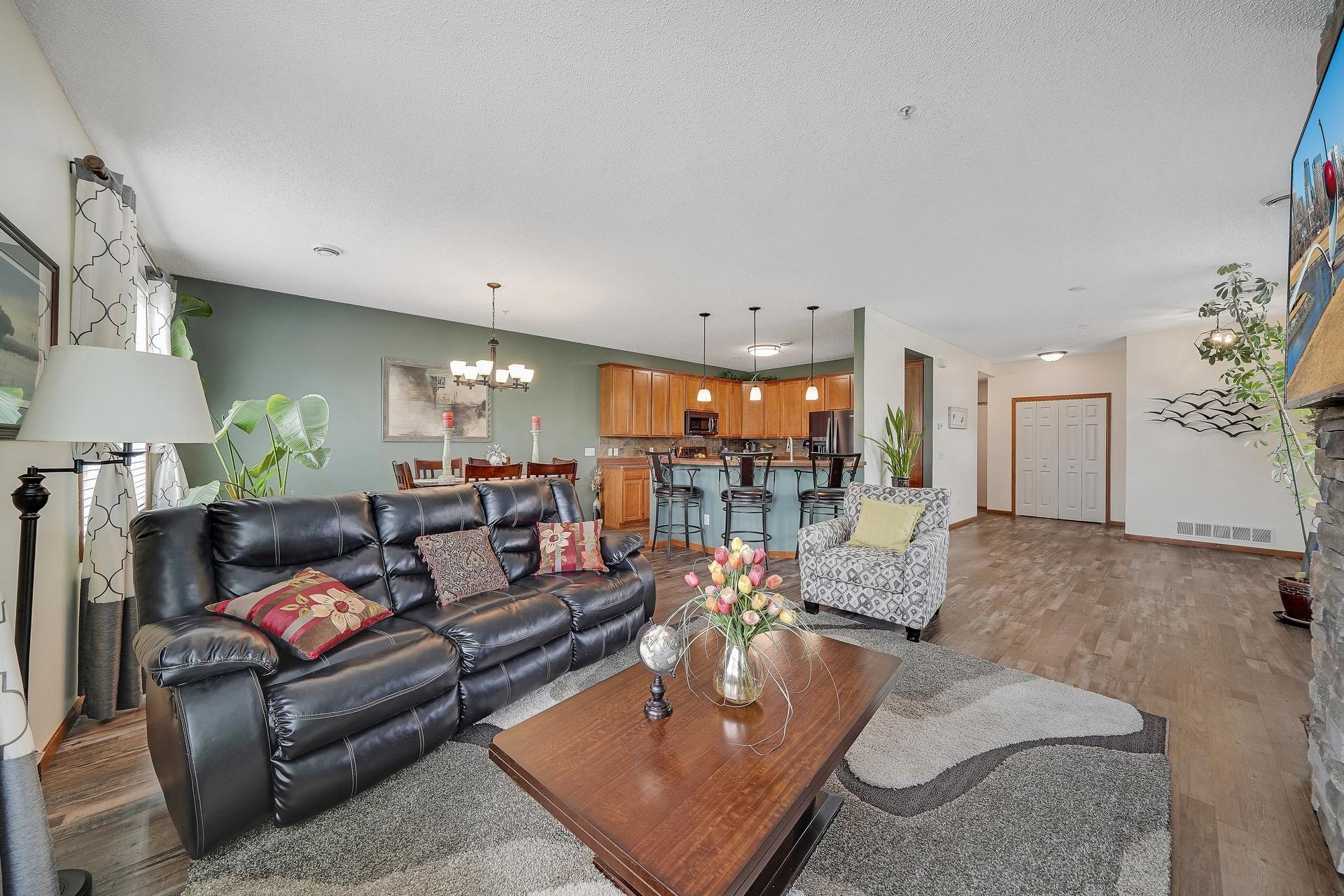 Another view of the family room-open feel throughout.