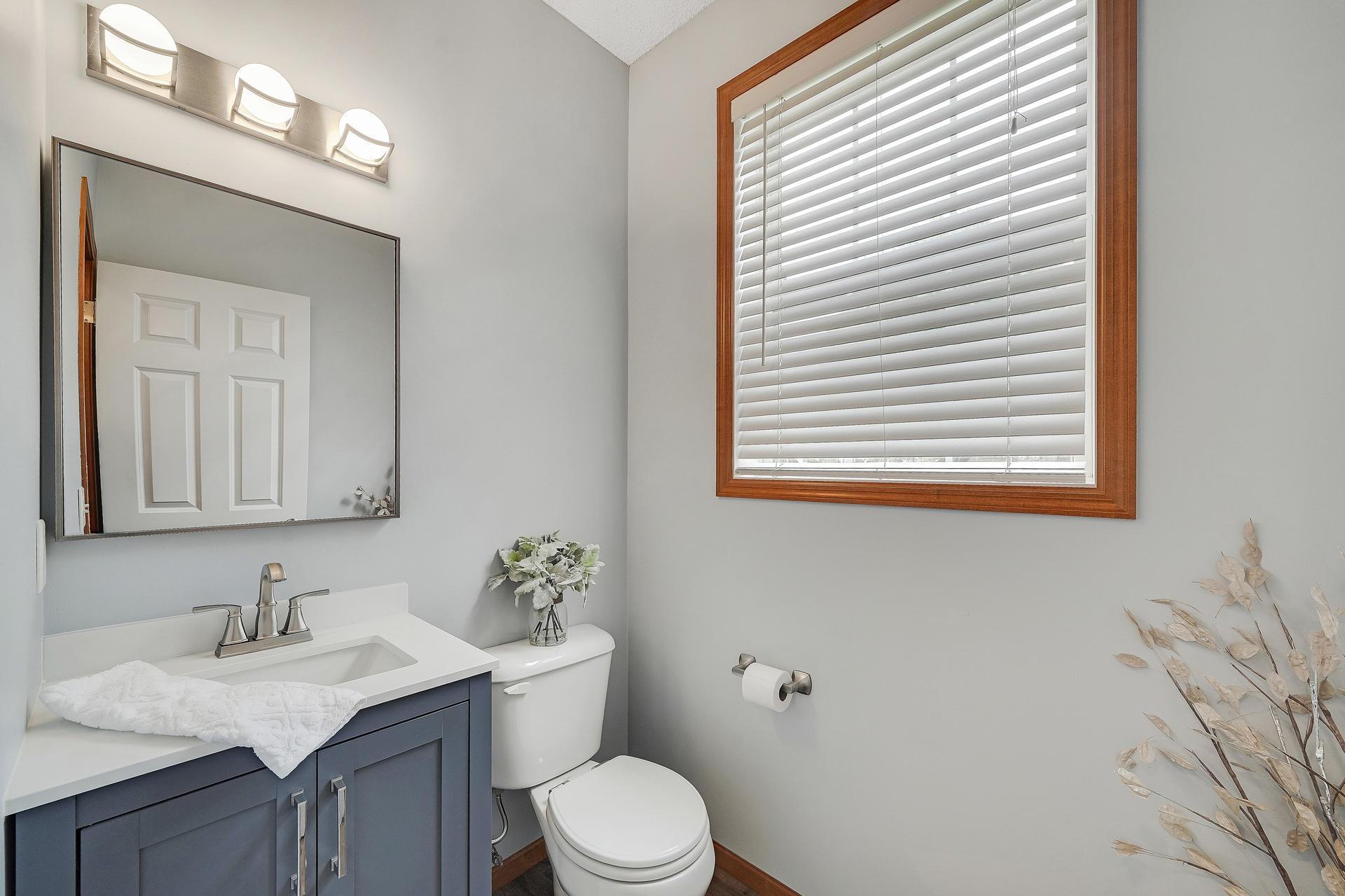 Updated 1/2 bath on main level.