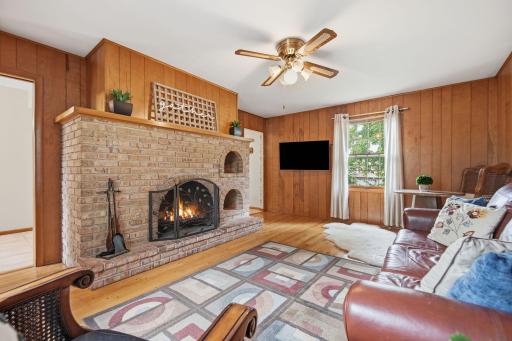 Amazing Brick Fireplace