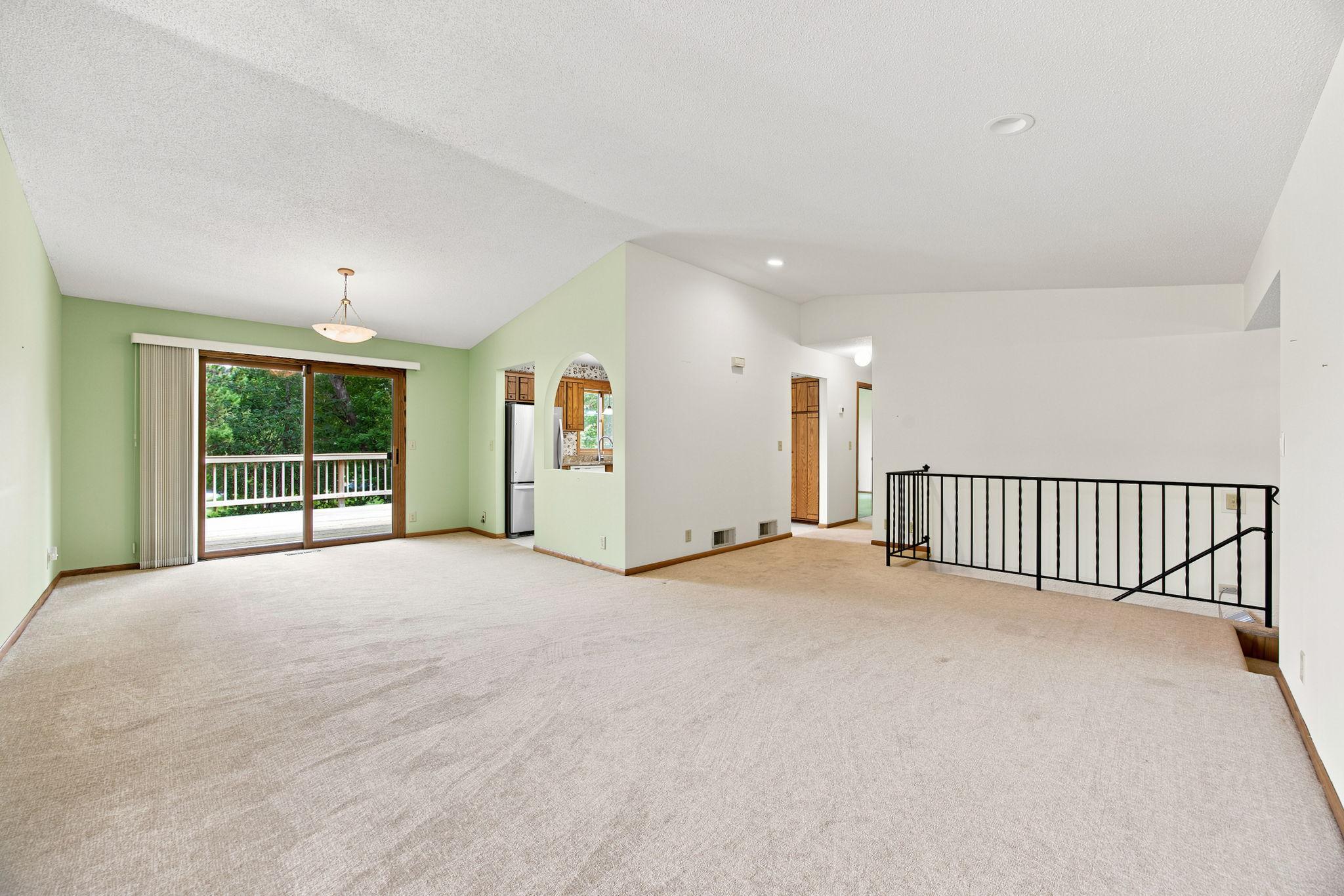 Sliding doors to deck off Dining area.