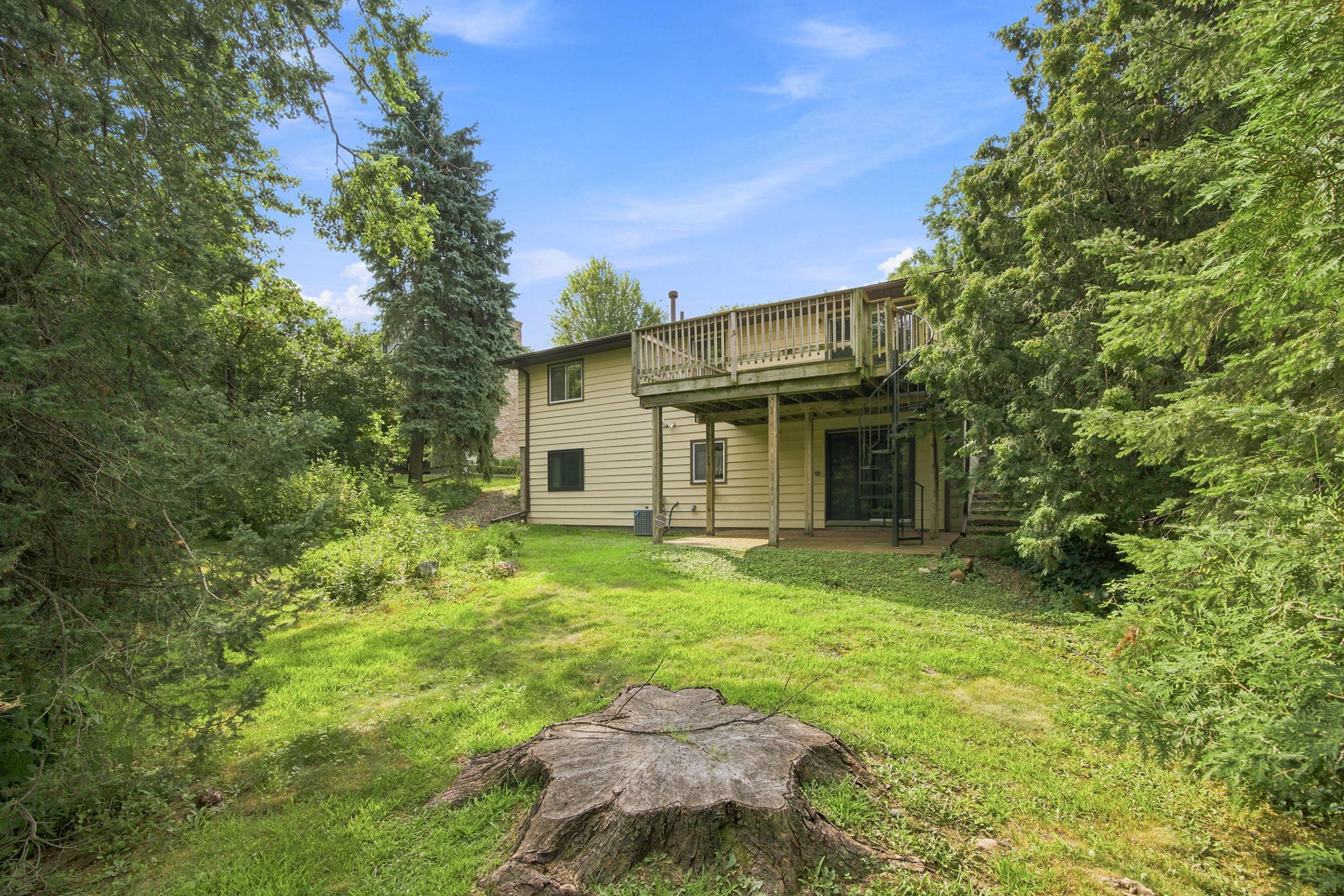 Rear view of home.