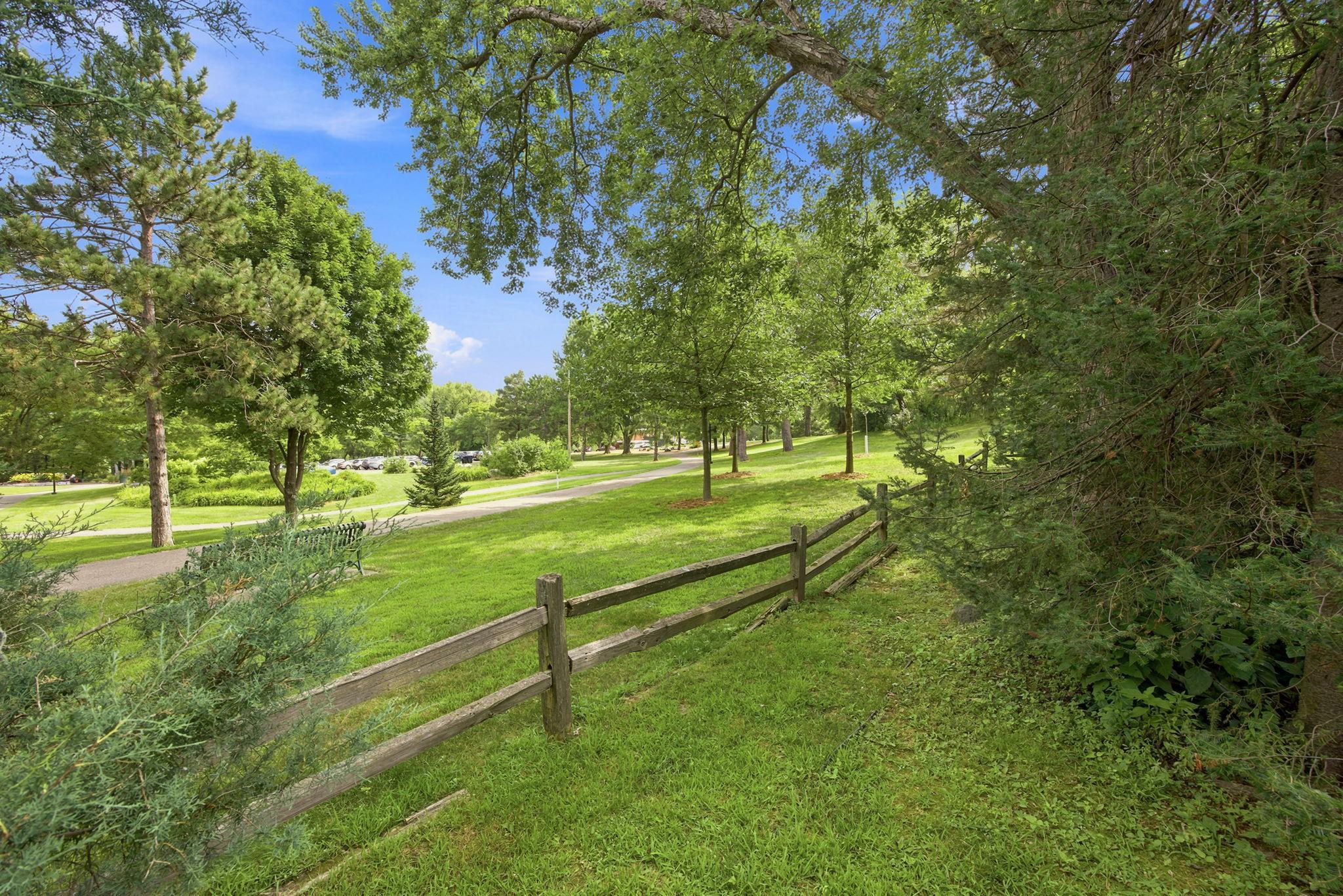 Backs up to Arboretum.