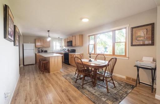Open concept kitchen, dining, and livingroom