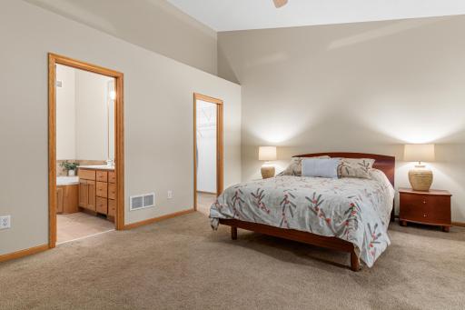 Spacious owner's suite on the main level.