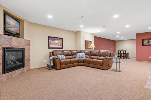 Walkout lower level filled with natural light.