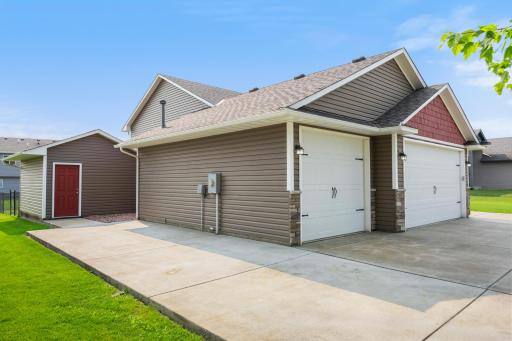 Side concrete parking pad