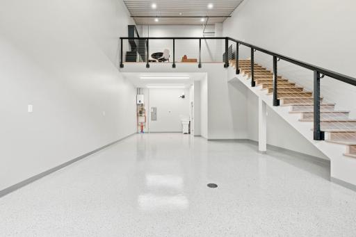 Thoughtful design meets serious functionality, with a mezzanine level that adds valuable usable space.