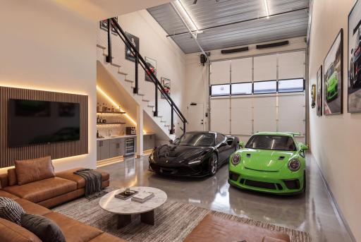 Virtually Staged - For the collection that deserves its own address. Cars, workspace, lounge space, and storage all under one roof.