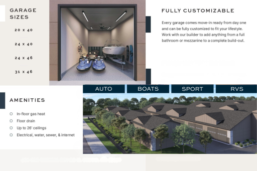 Purpose-built spaces with the flexibility to create something entirely your own, from collector storage to an elevated personal retreat.