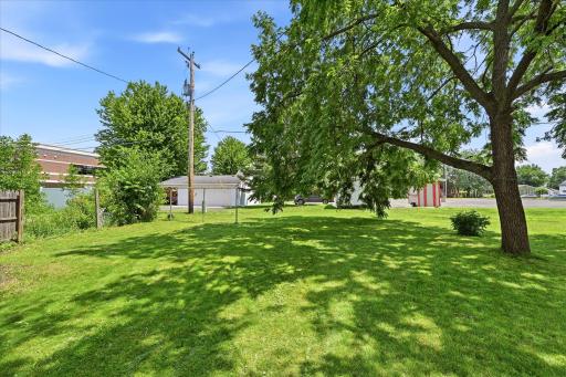 This is the backyard view from the rear of the home.