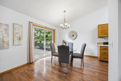 The dining room with easy access to the maintenance free deck and kitchen!