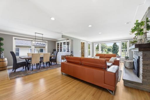 Dining area adjacent to living room, great for entertaining