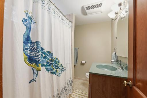 Bathroom across from the 3rd bedroom/exercise area