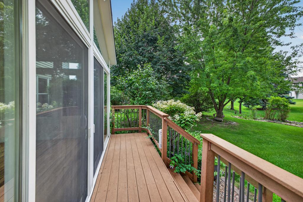 Deck off sunroom