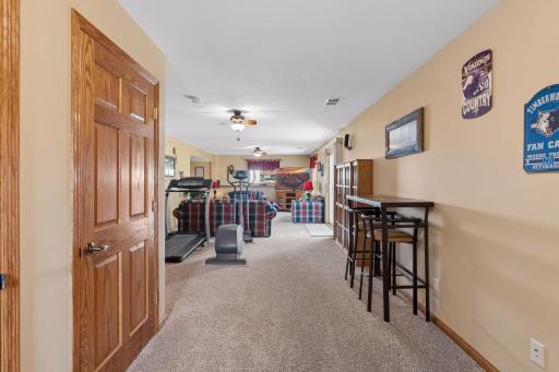 An incredibly spacious recreation room with endless possibilities.