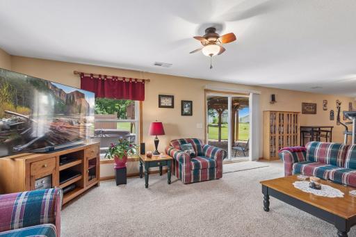 Another look at the expansive lower-level family room.