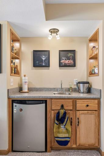 Host your next gathering with this fantastic wet bar.