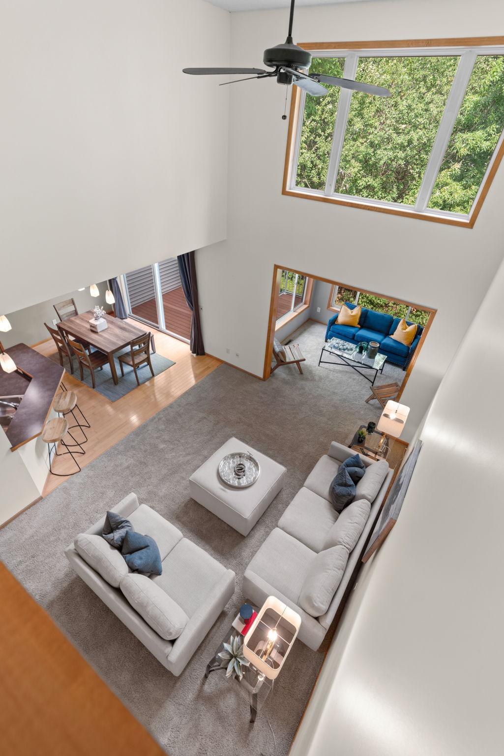 view from upstairs hallway