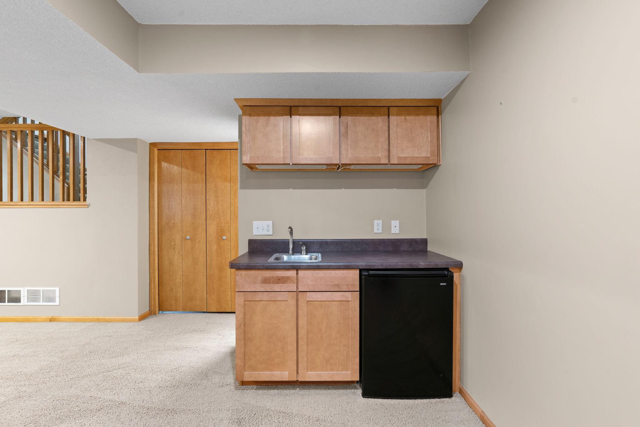kitchenette (bathroom and utility room behind kitchenette)