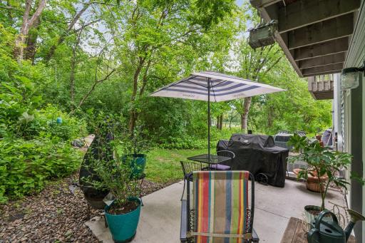 Views of Lemey Lake, corner end unit. Private & Secluded.