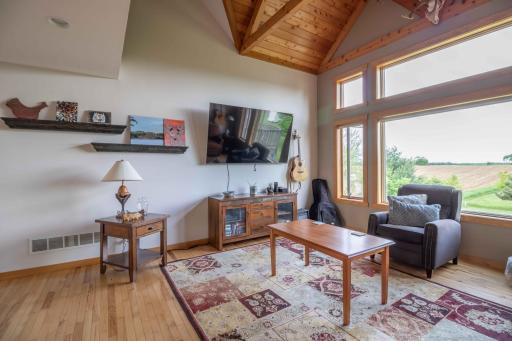 Large picture window in living room for plenty of natural views