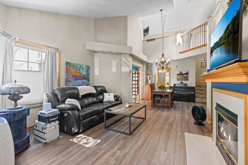 View as you walk in - high ceilings and a great view of the loft area!