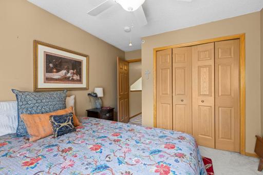 Upper level bedroom gives you peace and quiet away from all the activity