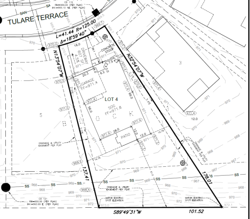 Large Lot- note the extra space between homes and long rear lot line- backs to beautiful tree line!