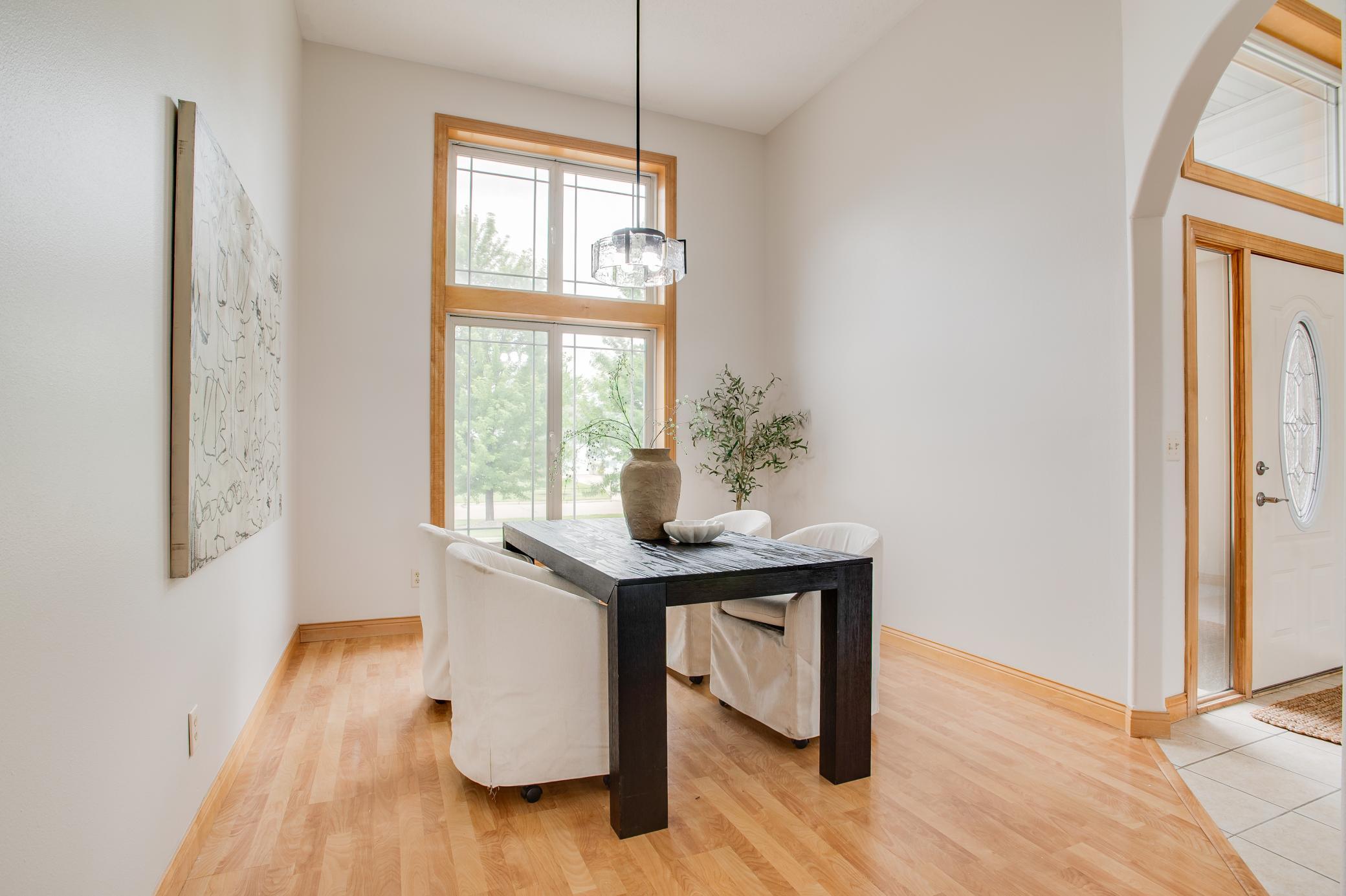 Spacious Dining Room with vaulted ceilings