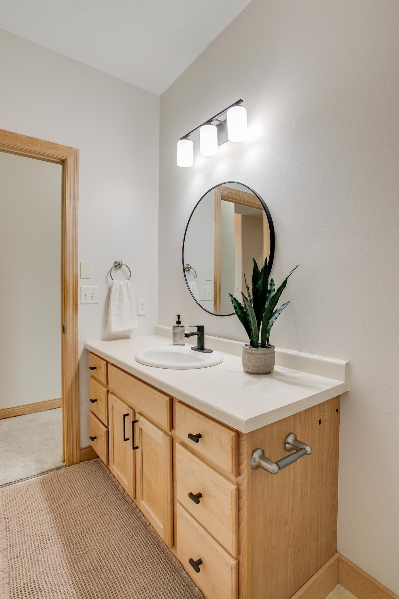 New lighting, faucet, mirror and hardware