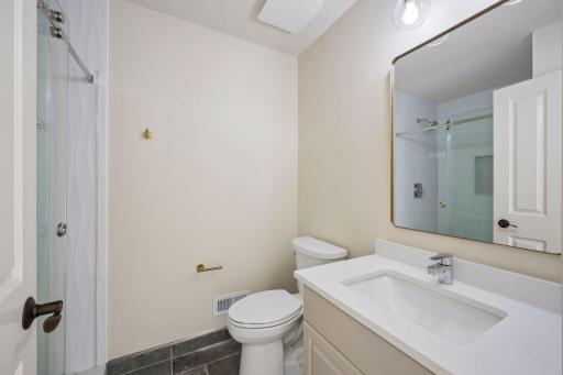 Ensuite bedroom #2 3/4 Bathroom with new vanity