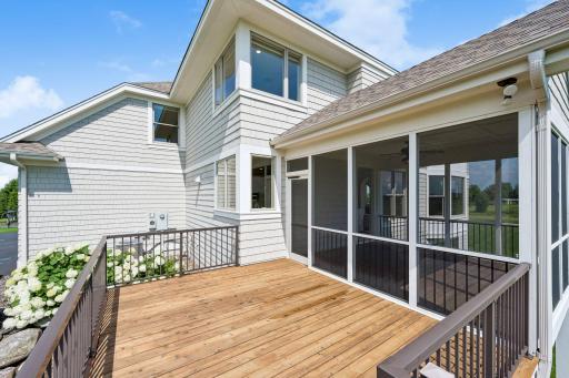 Large deck off screened in porch