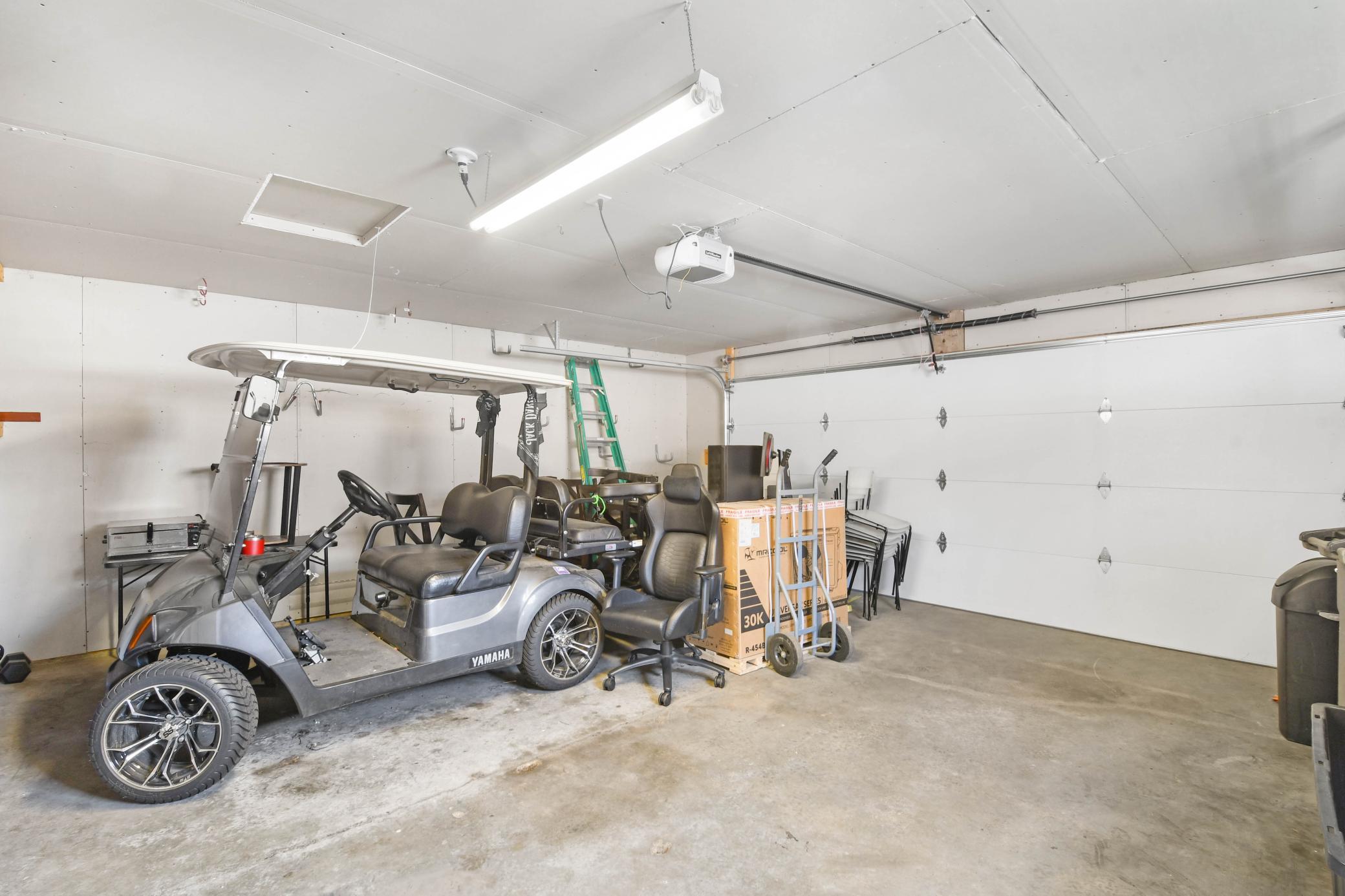 Finished garage