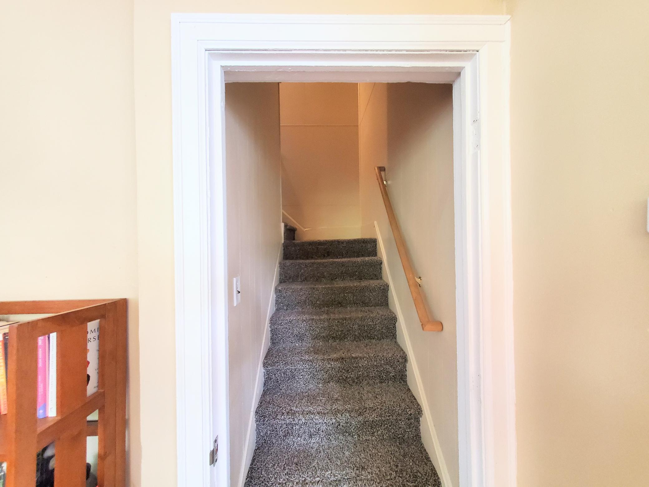 upstairs