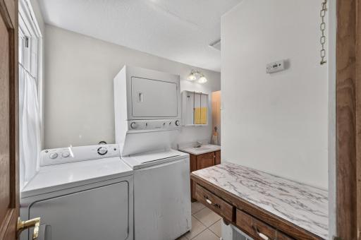 Main floor laundry. Standalone dryer works. Washer in stackable works.