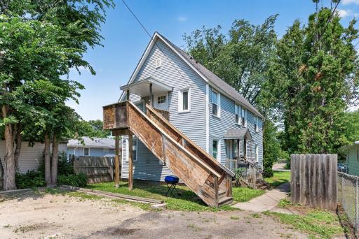 Stairs to the upper unit. Plenty of off-street parking!
