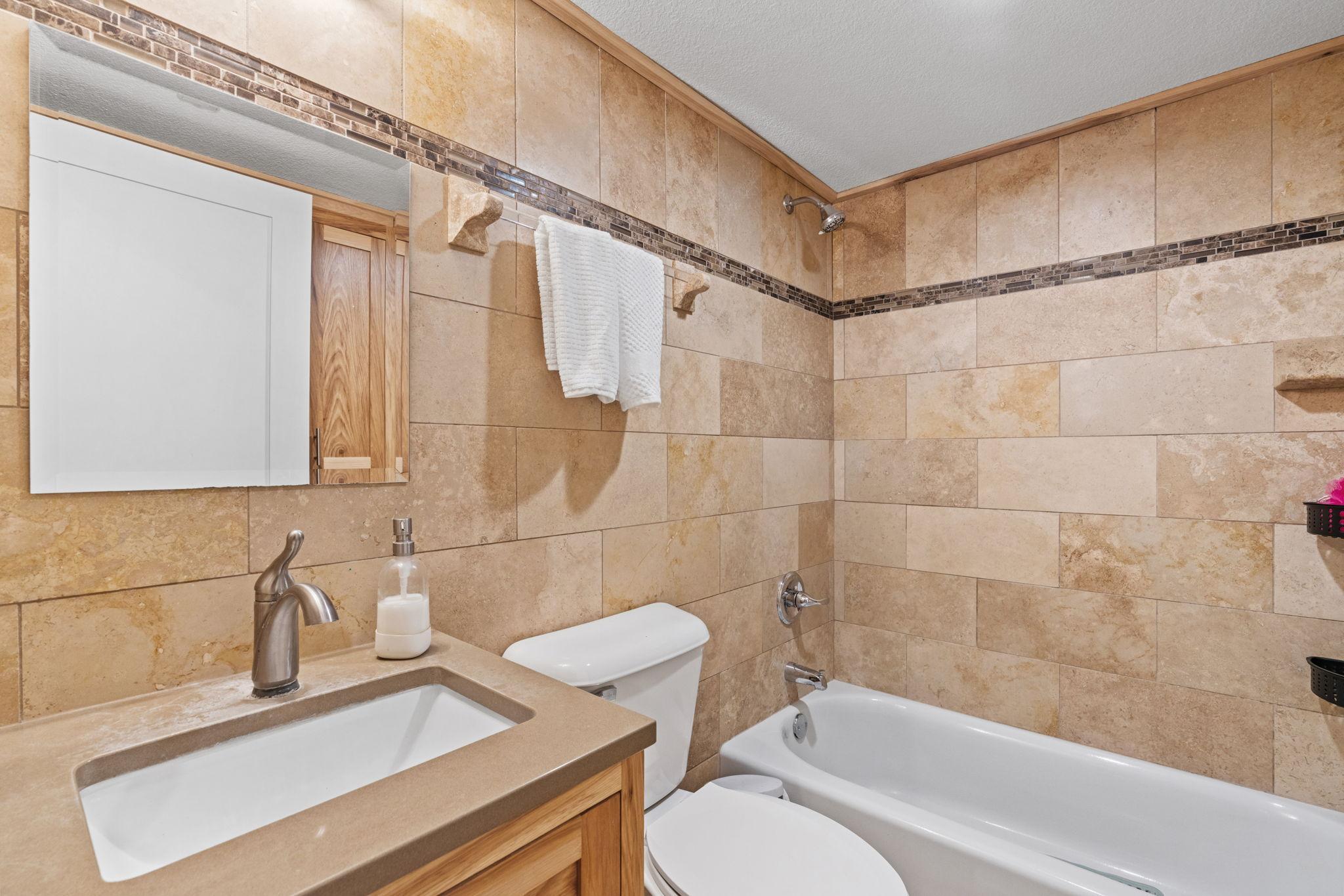 Lower level full bathroom.