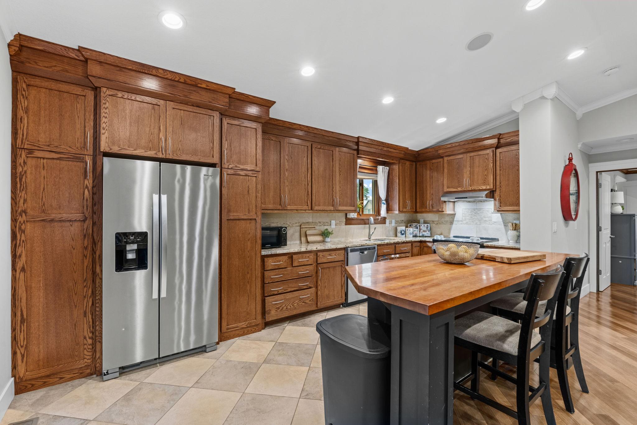 View of the kitchen space.