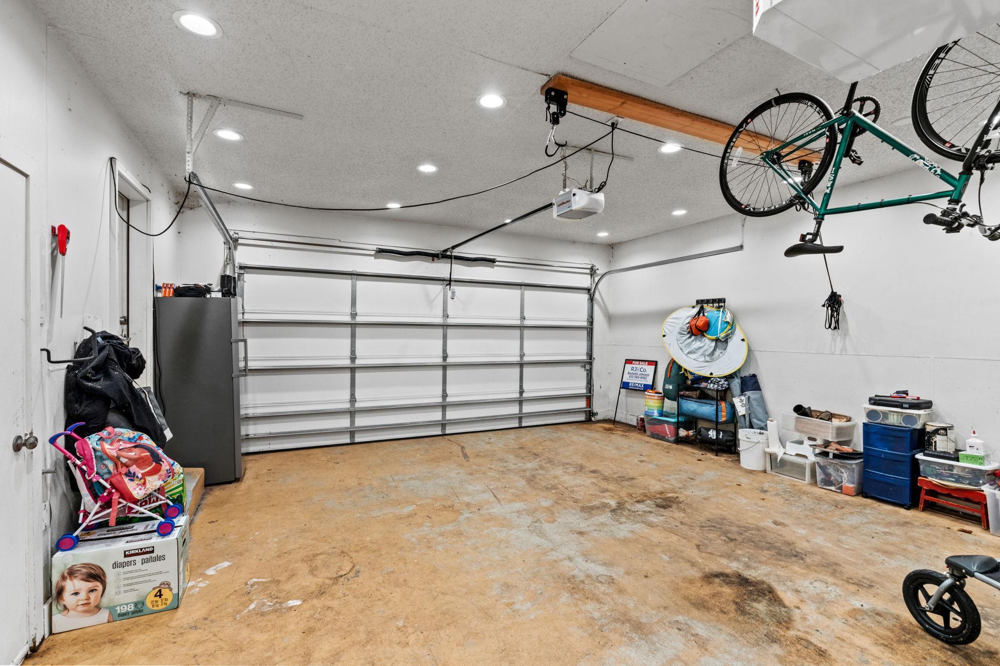 The heated garage! Access to backyard from garage as well.