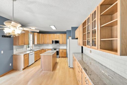 So much countertop space - plus owner added all custom cabinetry next to fridge to add space in kitchen!