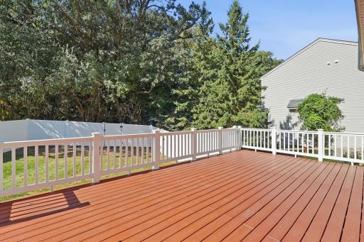 Great maintenance-free deck for grilling or having your coffee in the sunshine