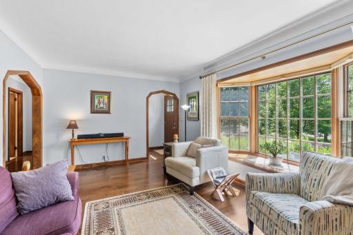 Classic plaster walls & coved ceilings highlighted with gorgeous flooring will stand the test of time. Extra large bay window is a bonus