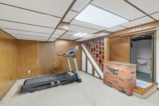 Get your home exercise in finished amusement room