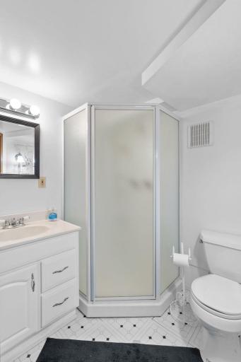 Convenient 3/4 bath in finished lower level