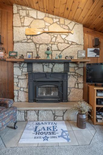 Beautiful Wood Burning Fireplace