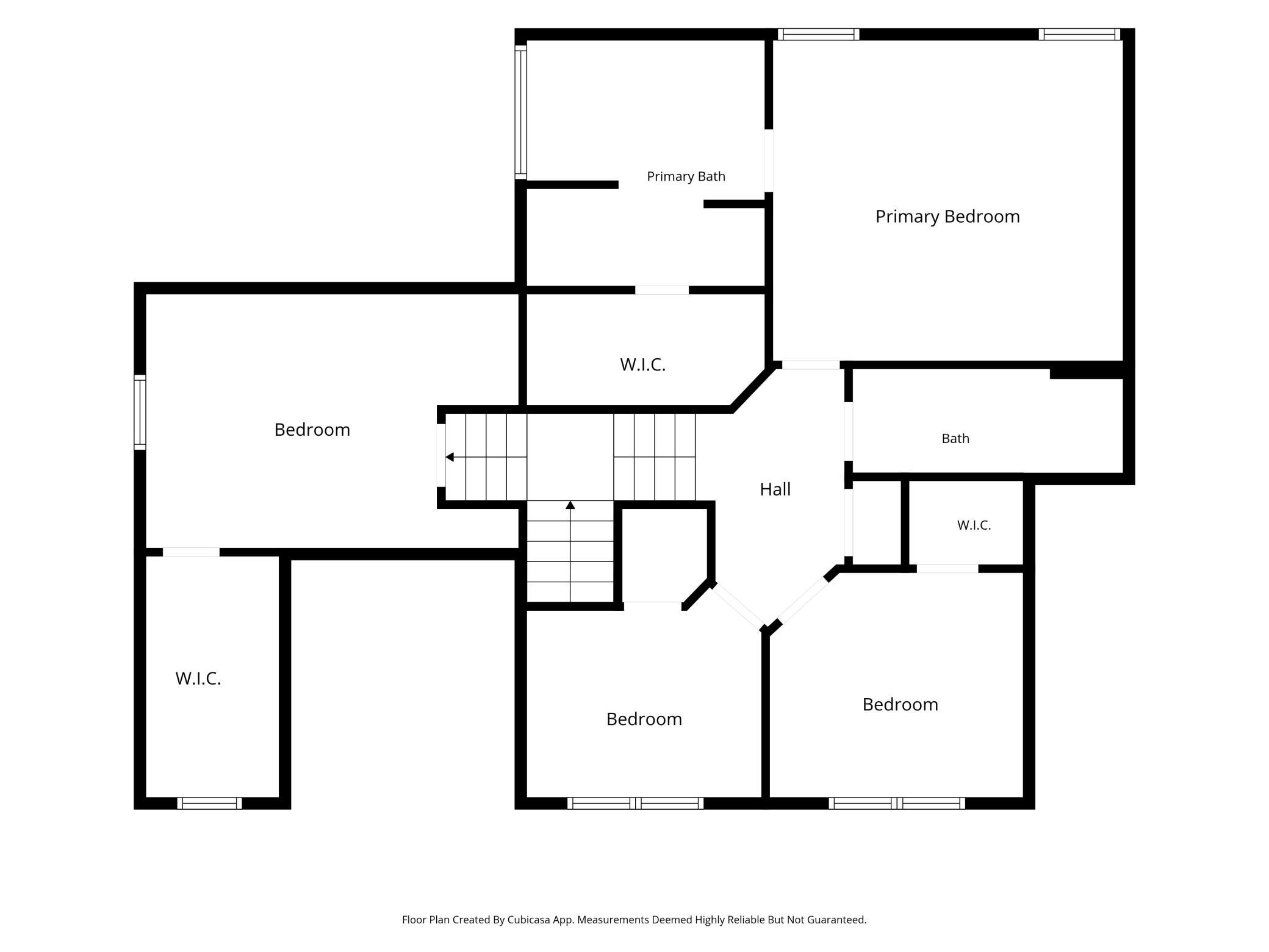 Upper level floorplan.