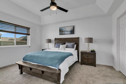 Primary bedroom with large walk-in closet