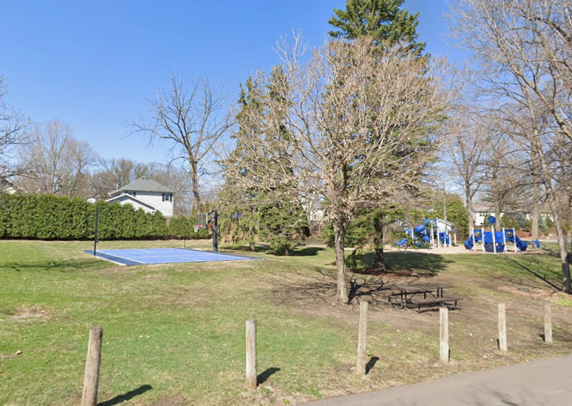 Navarre Playground, BasketBall Court. playset, picnic tables 1/2 block away