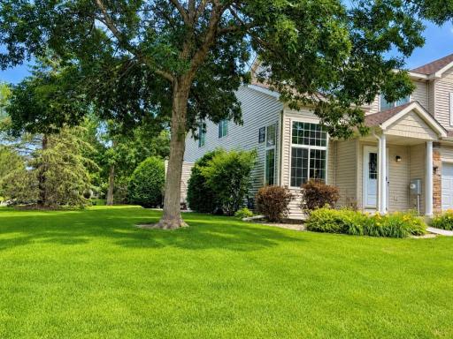 End unit means private patio and extra windows to bring in tons of natural light